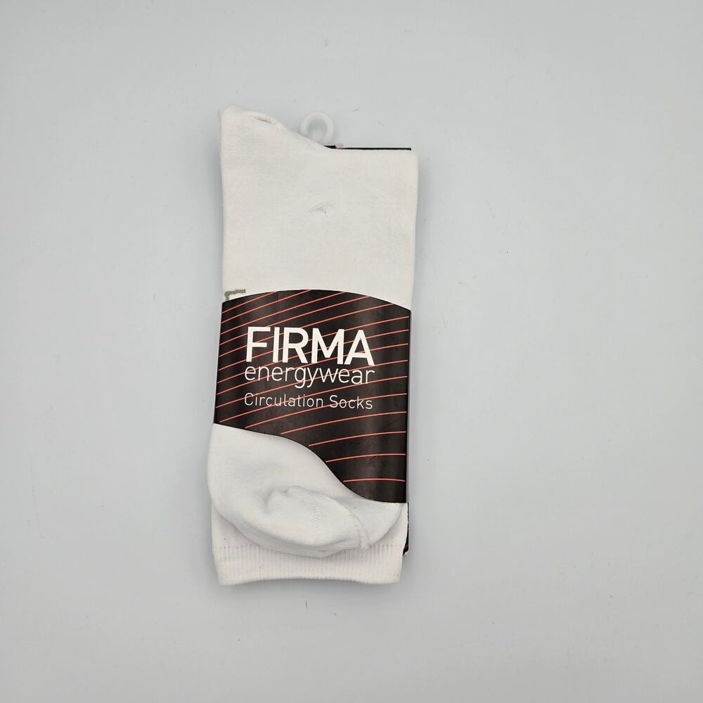 FIRMA Energywear Circulation Socks White Large Emana Smart Yarn Compression